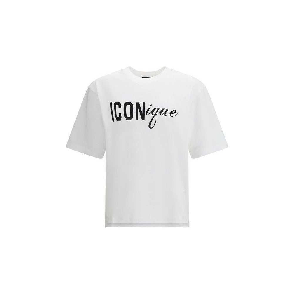 Dsquared² White Cotton T-Shirt Icon mens luxury fashion - Mens Edit