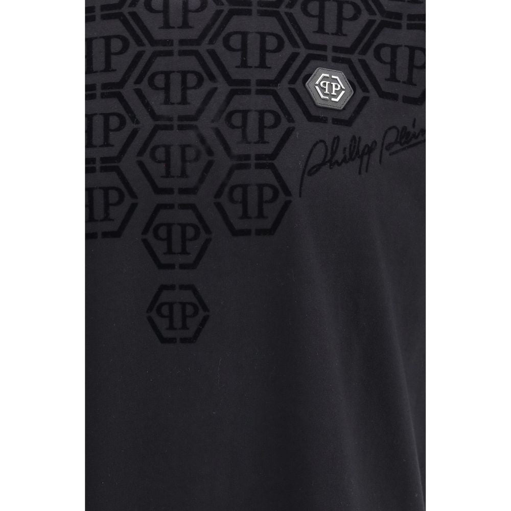 Philipp Plein Black Cotton T-Shirt