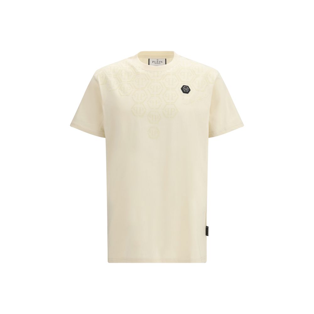 Philipp Plein Beige Cotton T-Shirt mens luxury fashion - Mens Edit