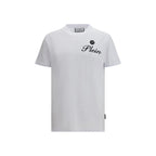 Philipp Plein White Cotton T-Shirt Logo-Embossed mens luxury fashion - Mens Edit