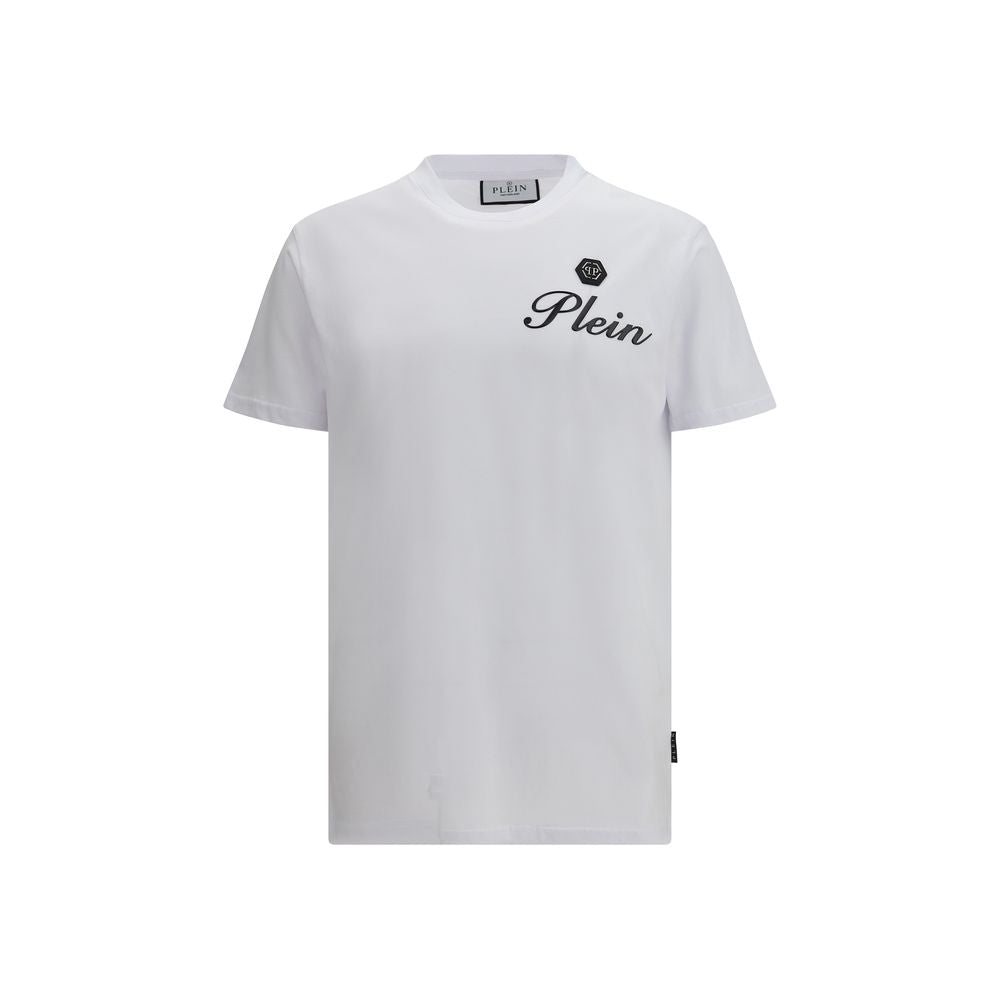 Philipp Plein White Cotton T-Shirt Logo-Embossed mens luxury fashion - Mens Edit