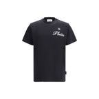 Philipp Plein Black Cotton T-Shirt Embroidered Logo mens luxury fashion - Mens Edit