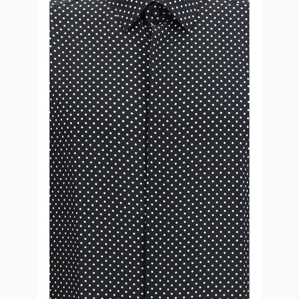 Tom Ford Silk Polka Dot Shirt in Black