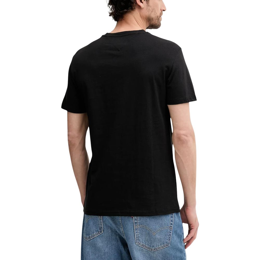 Tommy Hilfiger Μαύρο T-shirt από Ανακυκλωμένο Βαμβάκι