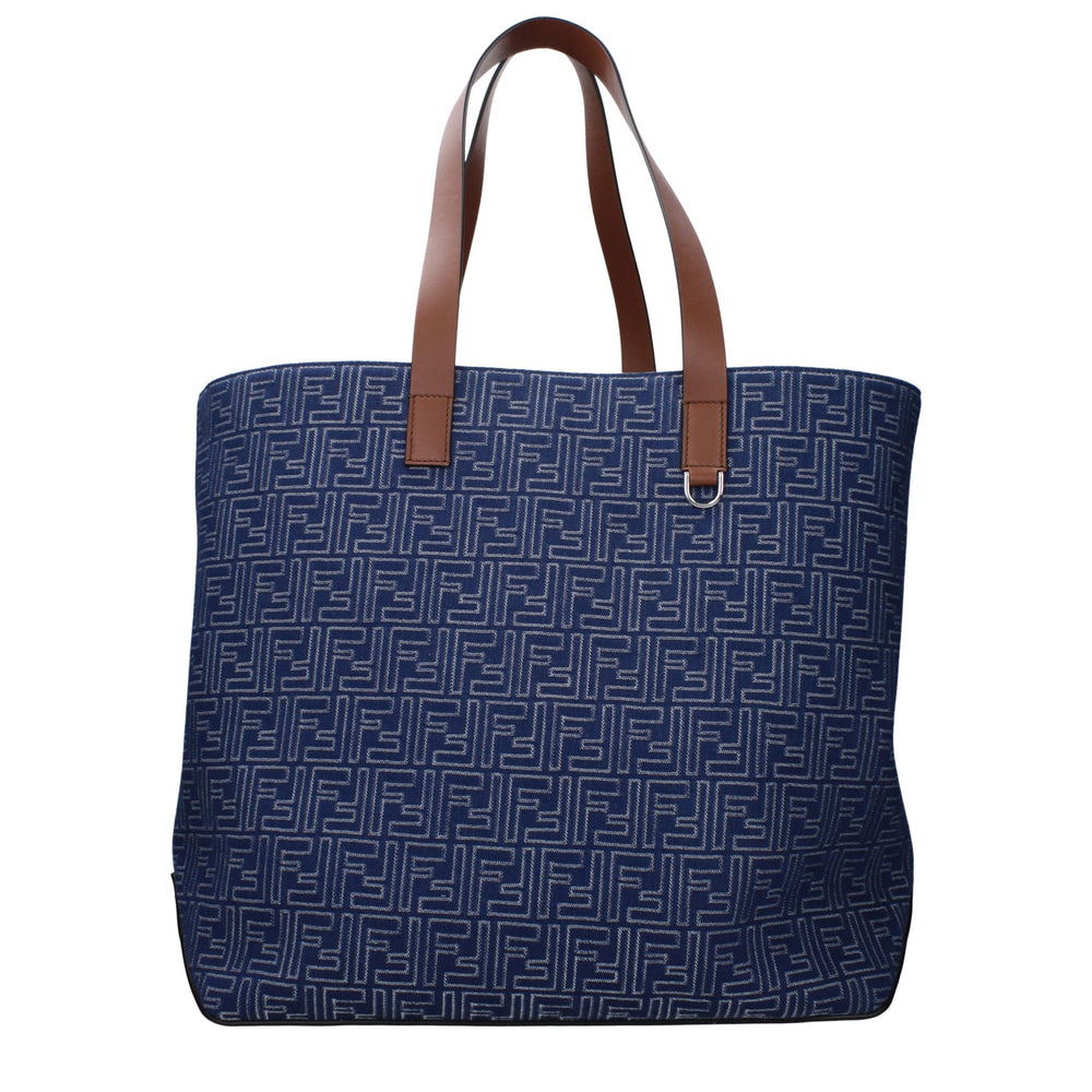 Fendi Fabric Shoulder Bag in Blue