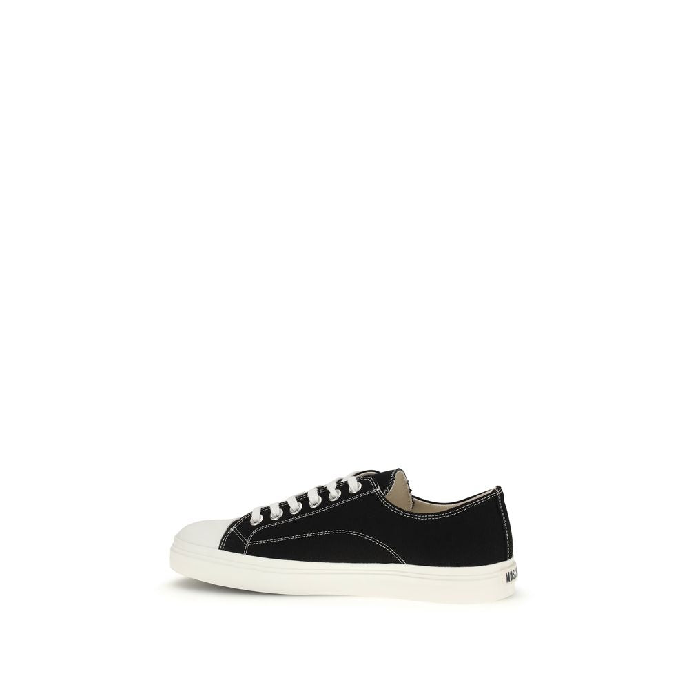 Moschino Low Top Cotton Sneakers in Black