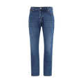 Philipp Plein Blue Cotton Straight-Leg Jeans mens luxury fashion - Mens Edit