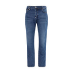 Philipp Plein Blue Cotton Straight-Leg Jeans mens luxury fashion - Mens Edit