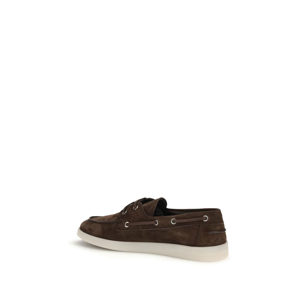 Prada Calf Leather Loafers in Brown