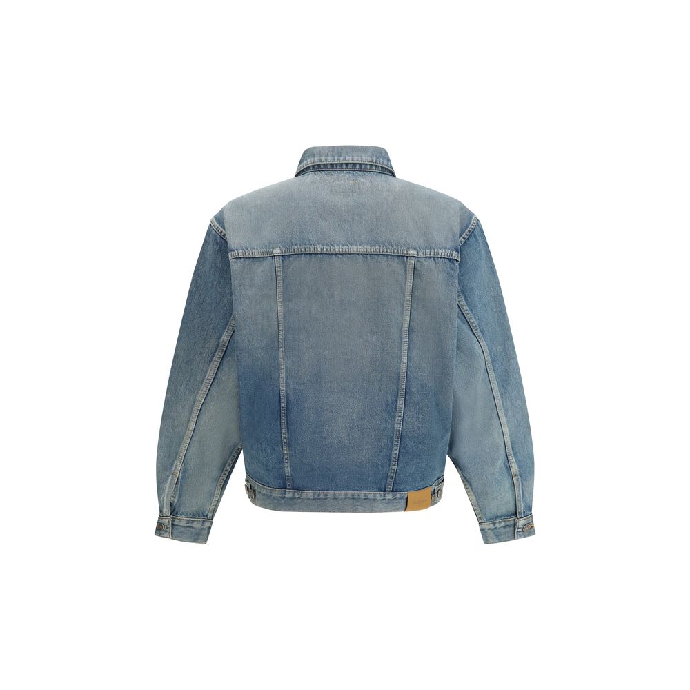Saint Laurent Cotton Denim Trucker Jacket in Blue