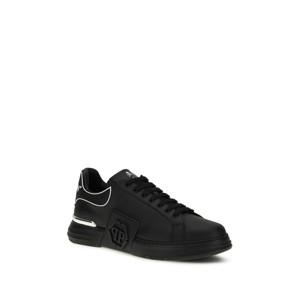 Philipp Plein Phantom Low-Top Calfskin Leather Sneakers