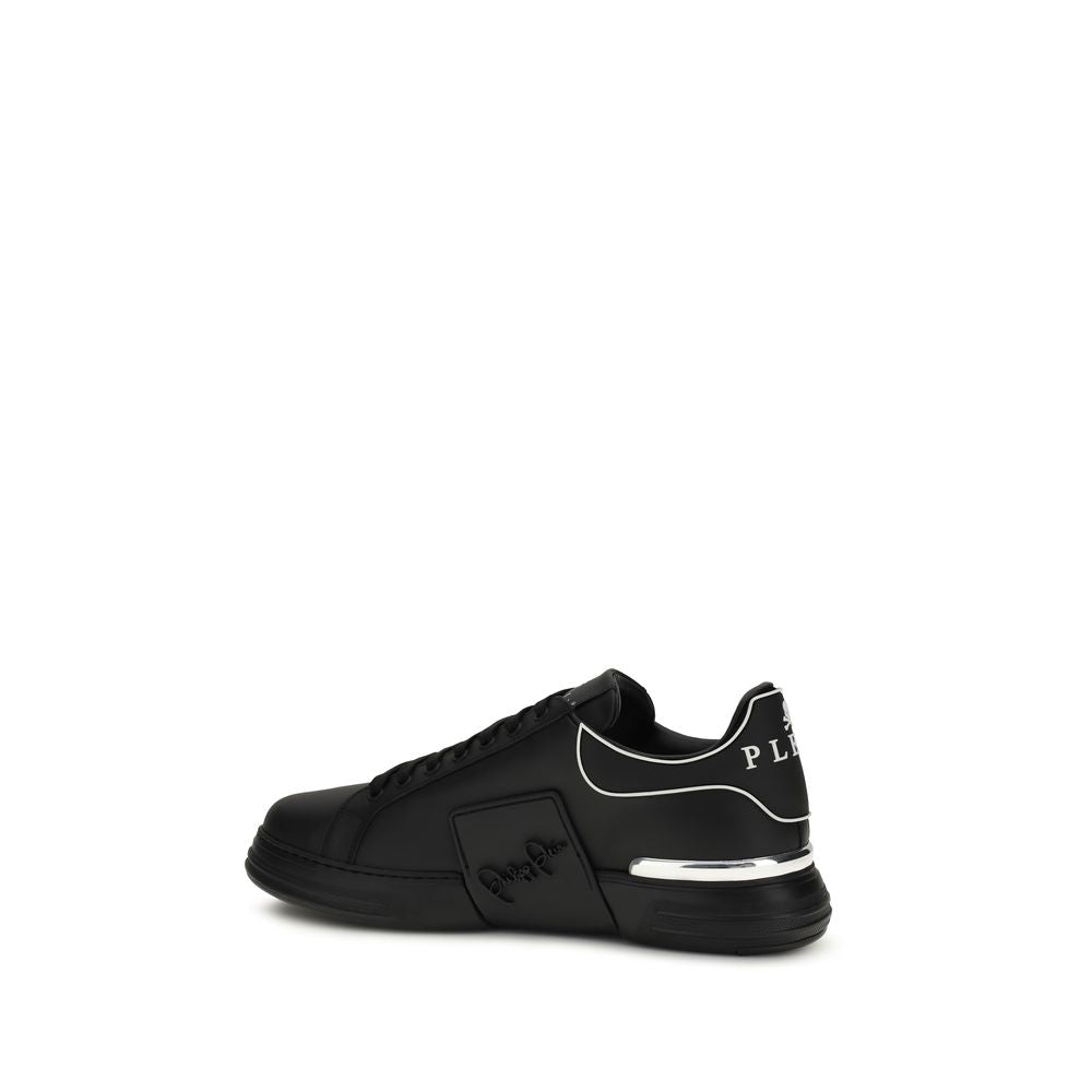Philipp Plein Phantom Low-Top Calfskin Leather Sneakers