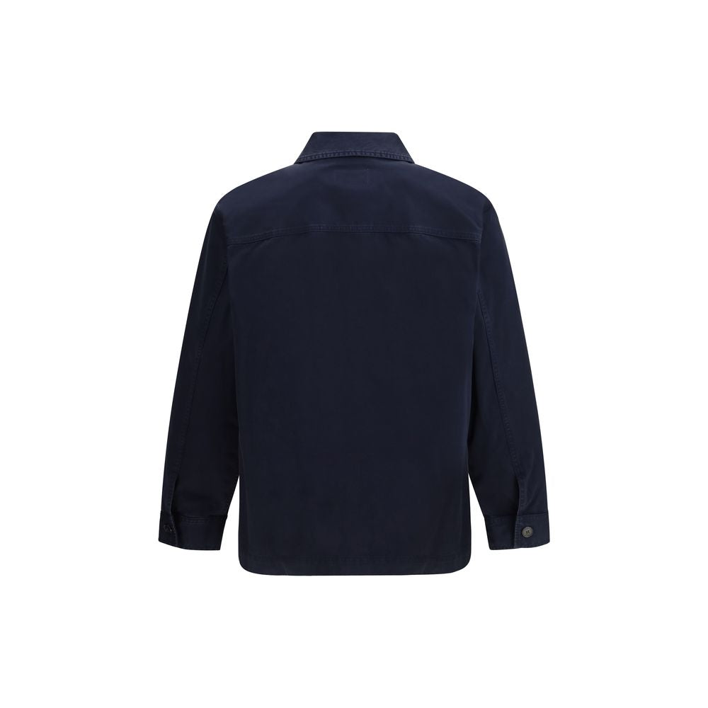 Saint Laurent Cotton Gabardine Overshirt in Blue