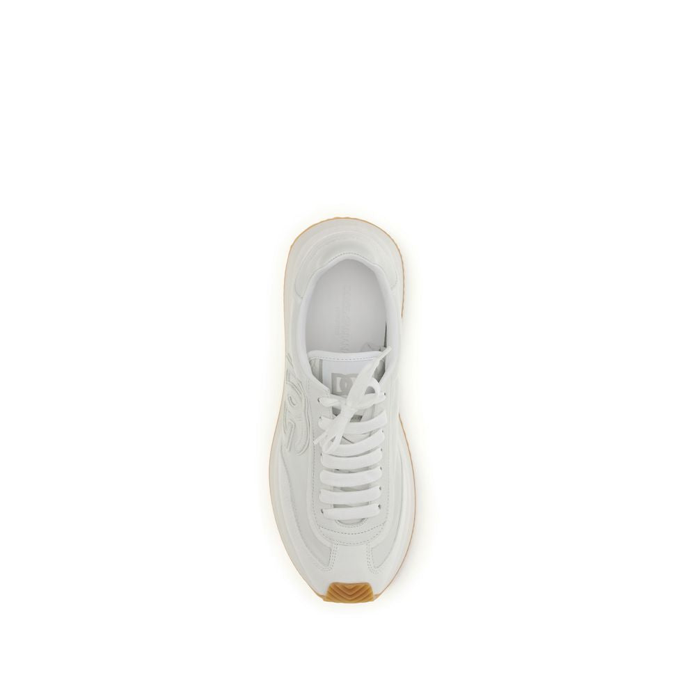 Dolce & Gabbana Calf Leather Sneakers in White
