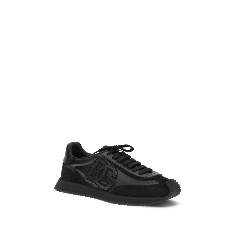 Dolce & Gabbana Calf Leather Sneakers in Black