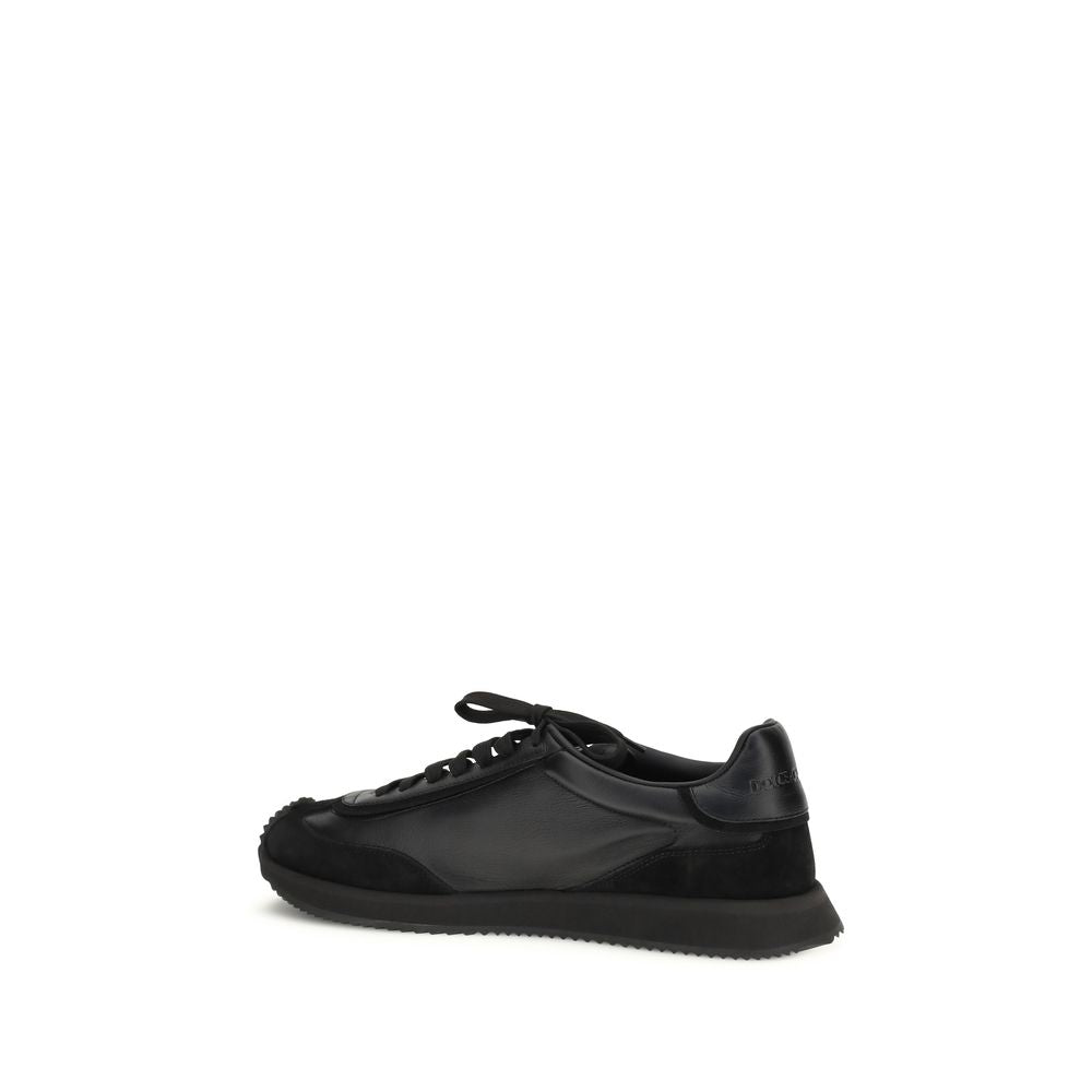 Dolce & Gabbana Calf Leather Sneakers in Black