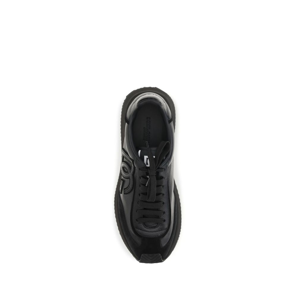 Dolce & Gabbana Calf Leather Sneakers in Black