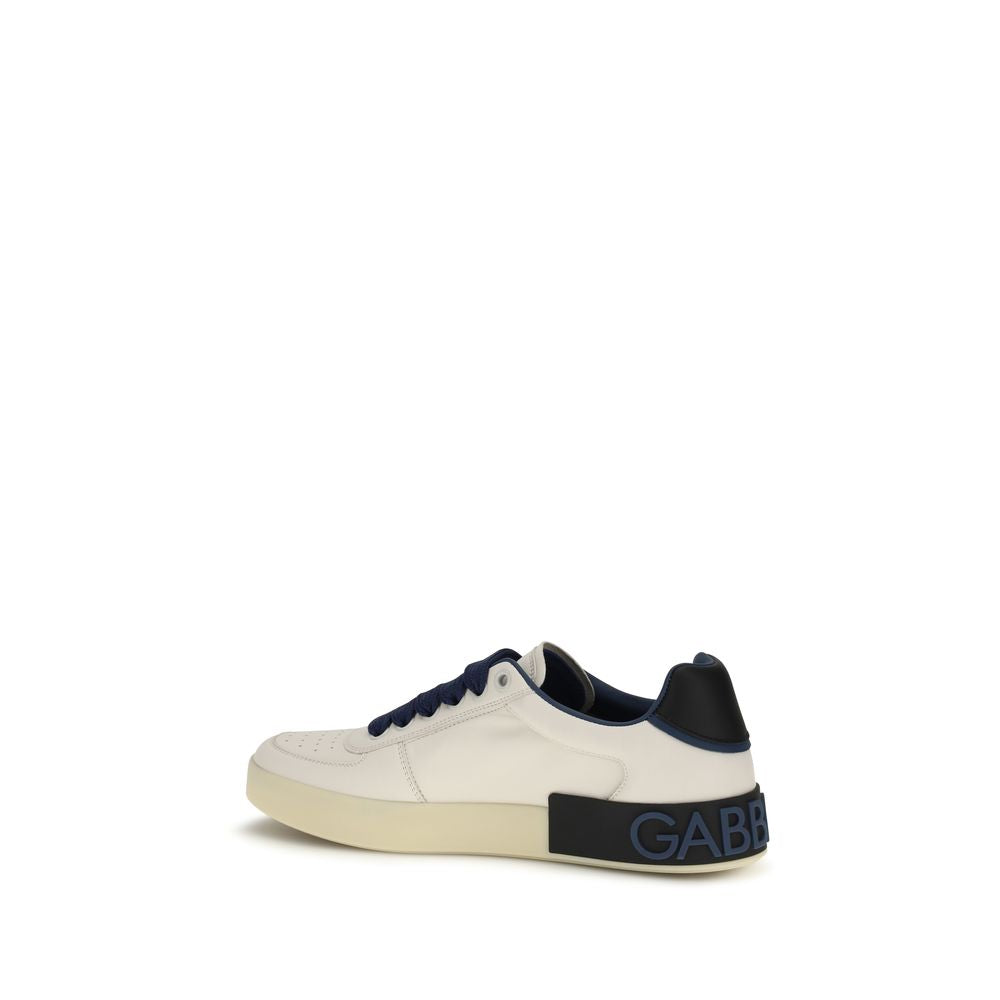 Dolce & Gabbana Calf Leather Low Top Sneakers in Multicolor