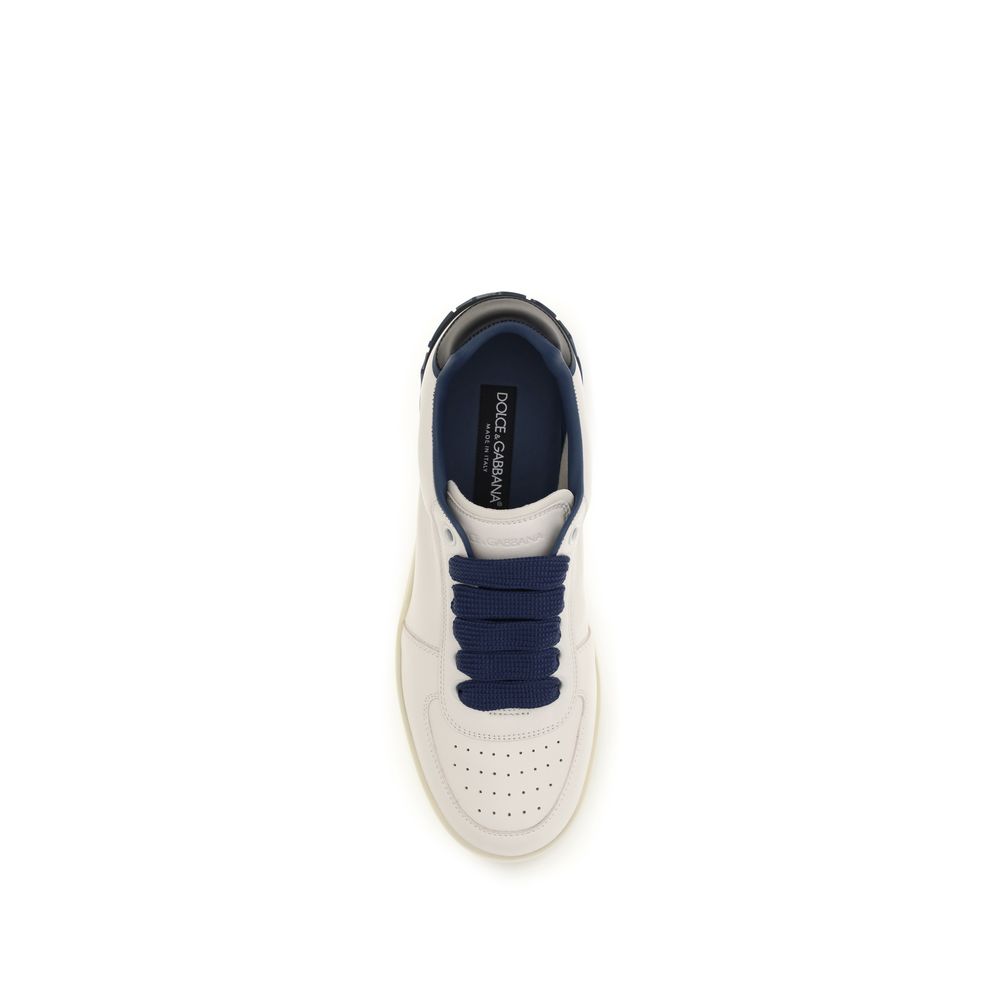 Dolce & Gabbana Calf Leather Low Top Sneakers in Multicolor