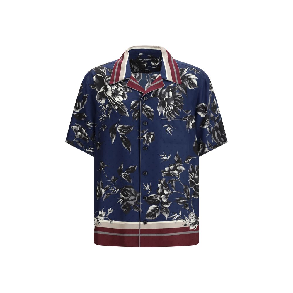 Blue Silk Pattern Shirt mens luxury fashion - Mens Edit