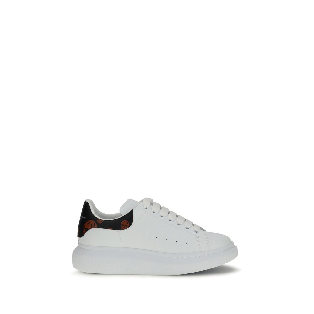 Alexander McQueen Δερμάτινα Sneakers με Νεκροκεφαλή σε Λευκό