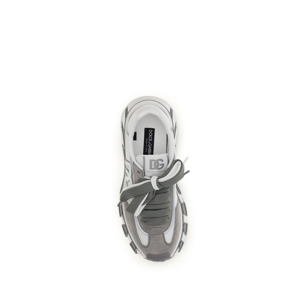 Dolce & Gabbana Calf Leather Sneakers in Gray