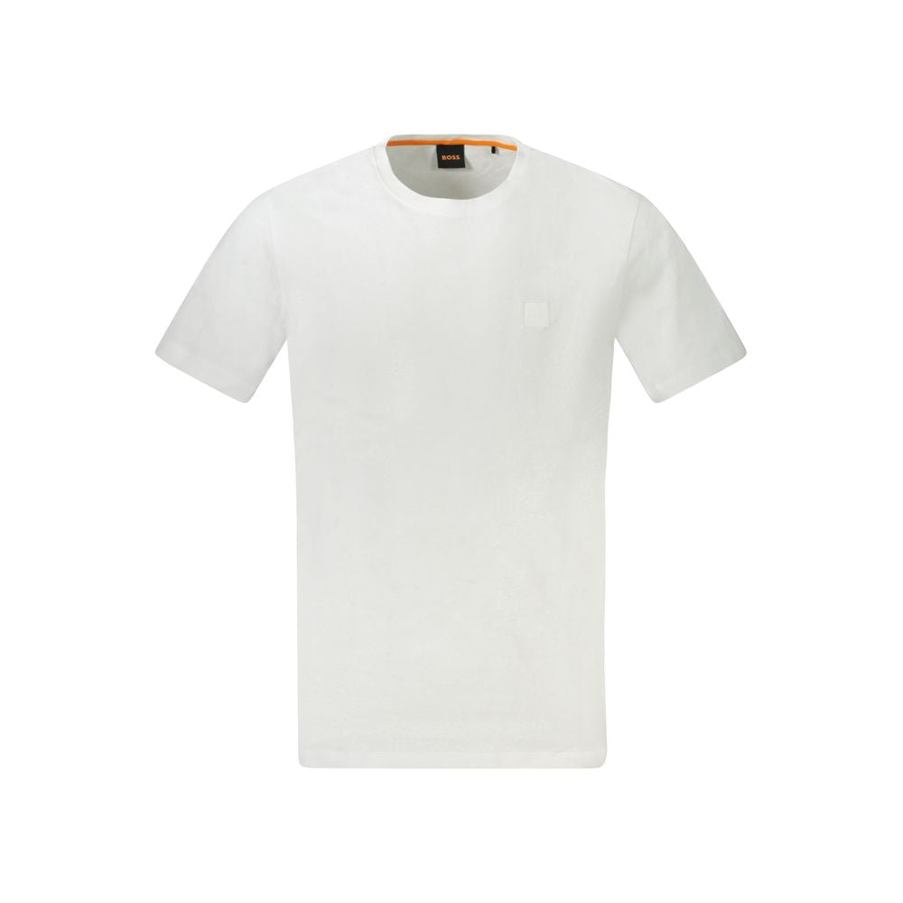Hugo Boss Βαμβακερό T-Shirt σε Λευκό