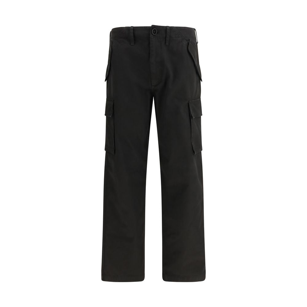 Burberry Cotton Twill Cargo Trousers in Black mens luxury fashion - Mens Edit