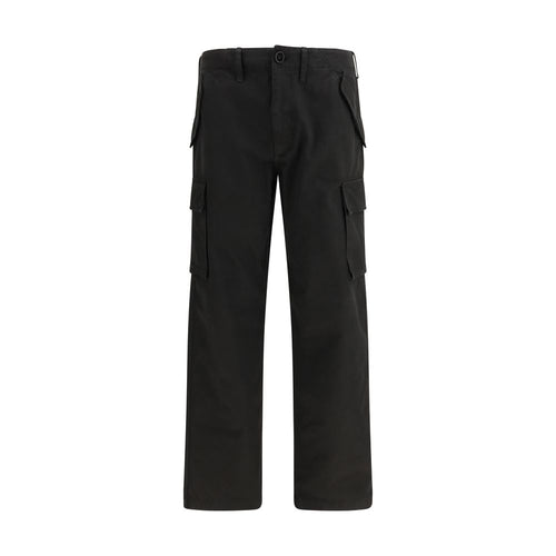Burberry Cotton Twill Cargo Trousers in Black mens luxury fashion - Mens Edit