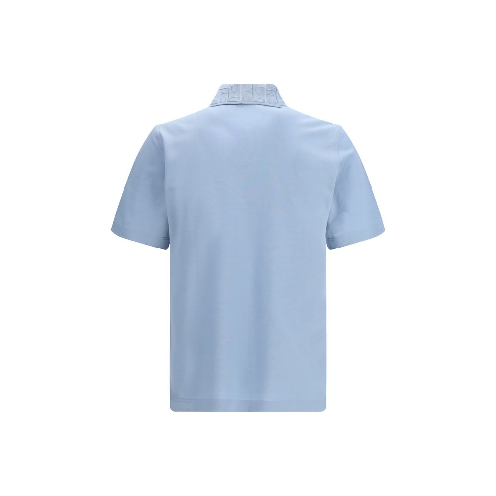 Ferragamo Βαμβακερό Polo σε Μπλε