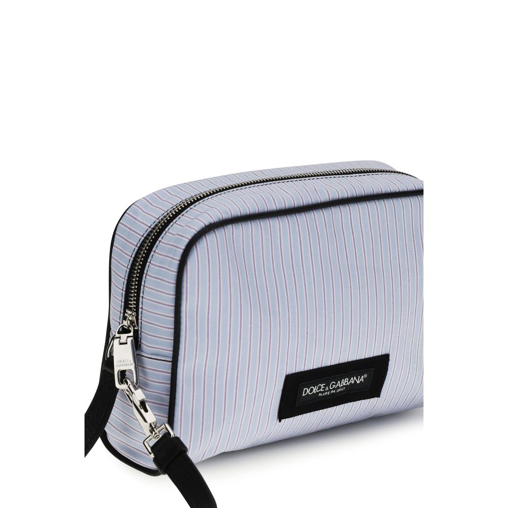 Dolce & Gabbana Striped Cotton Handbag in Blue