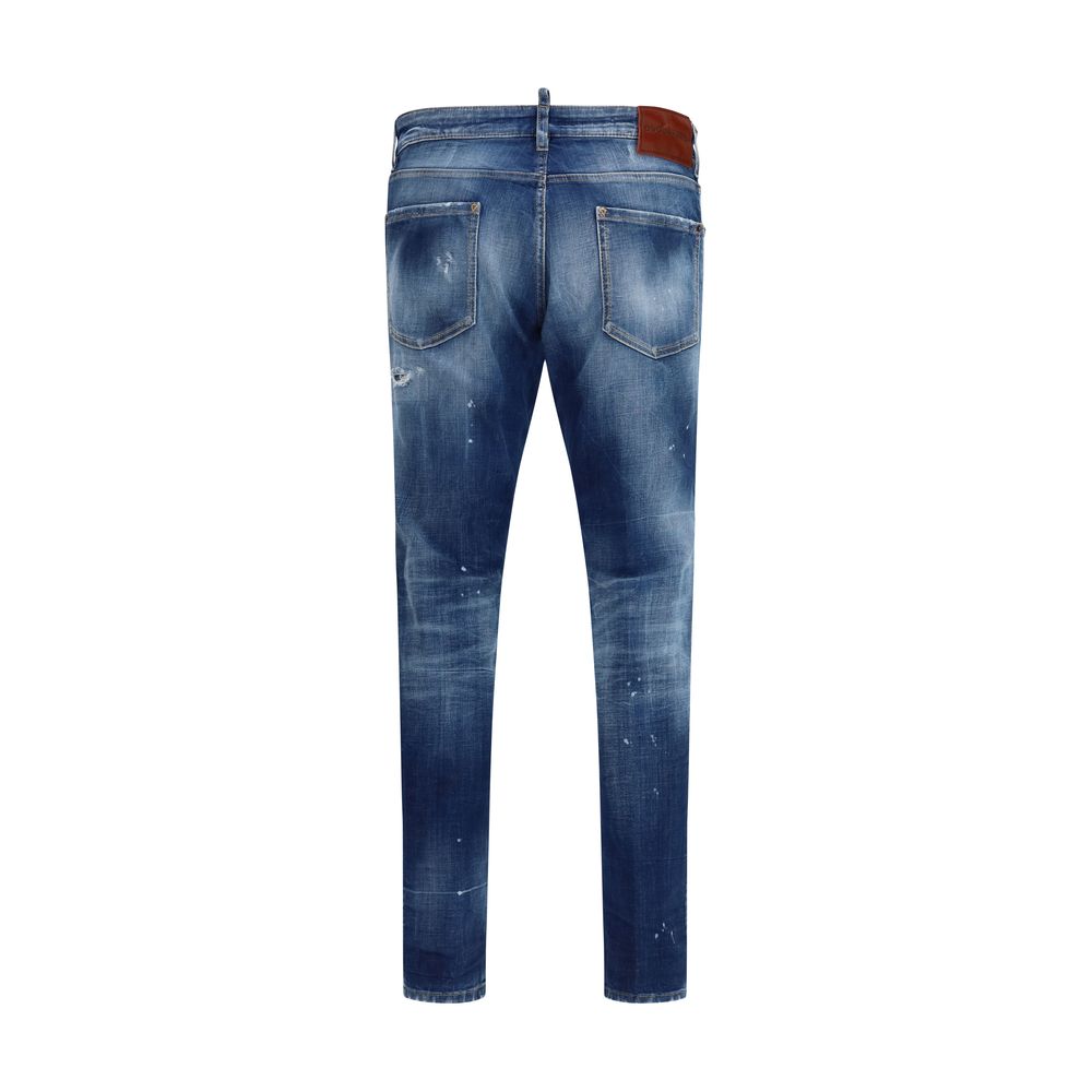 Dsquared² Slim Fit Distressed Denim Jeans in Blue