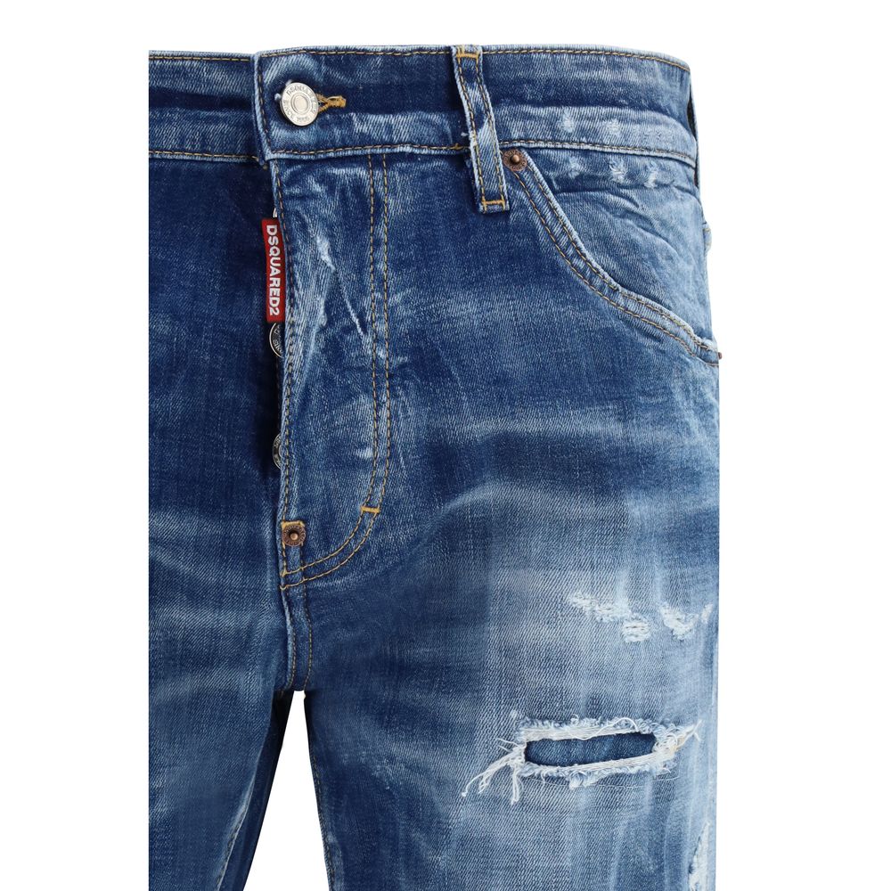 Dsquared² Slim Fit Distressed Denim Jeans in Blue