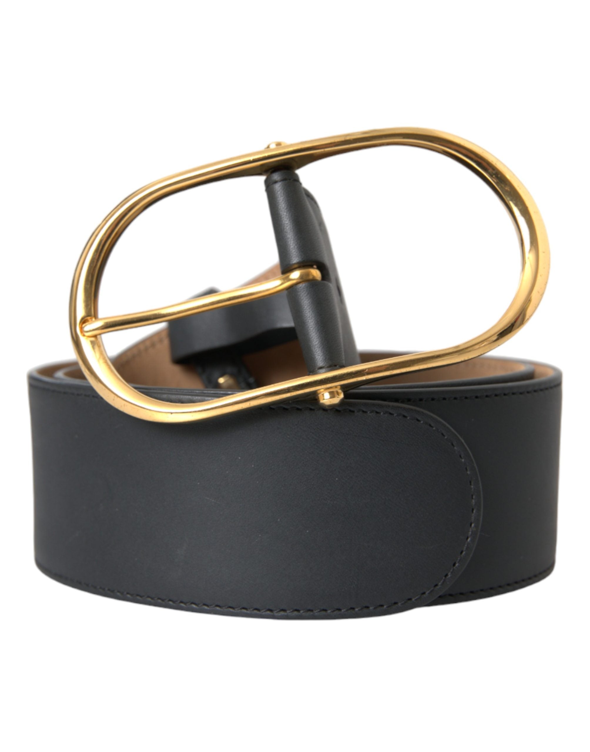 Dolce & Gabbana Calf Leather Belt in Black