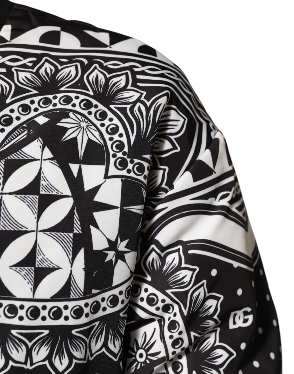 Dolce & Gabbana Bandana-Print Bomber Jacket in Black and White