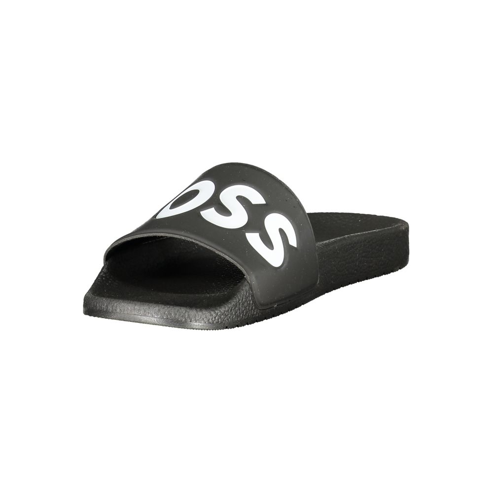 Hugo Boss Polyurethane Slippers in Black