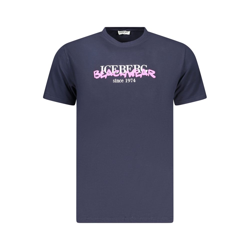 Iceberg Neon Μπλε Βαμβακερό T-Shirt