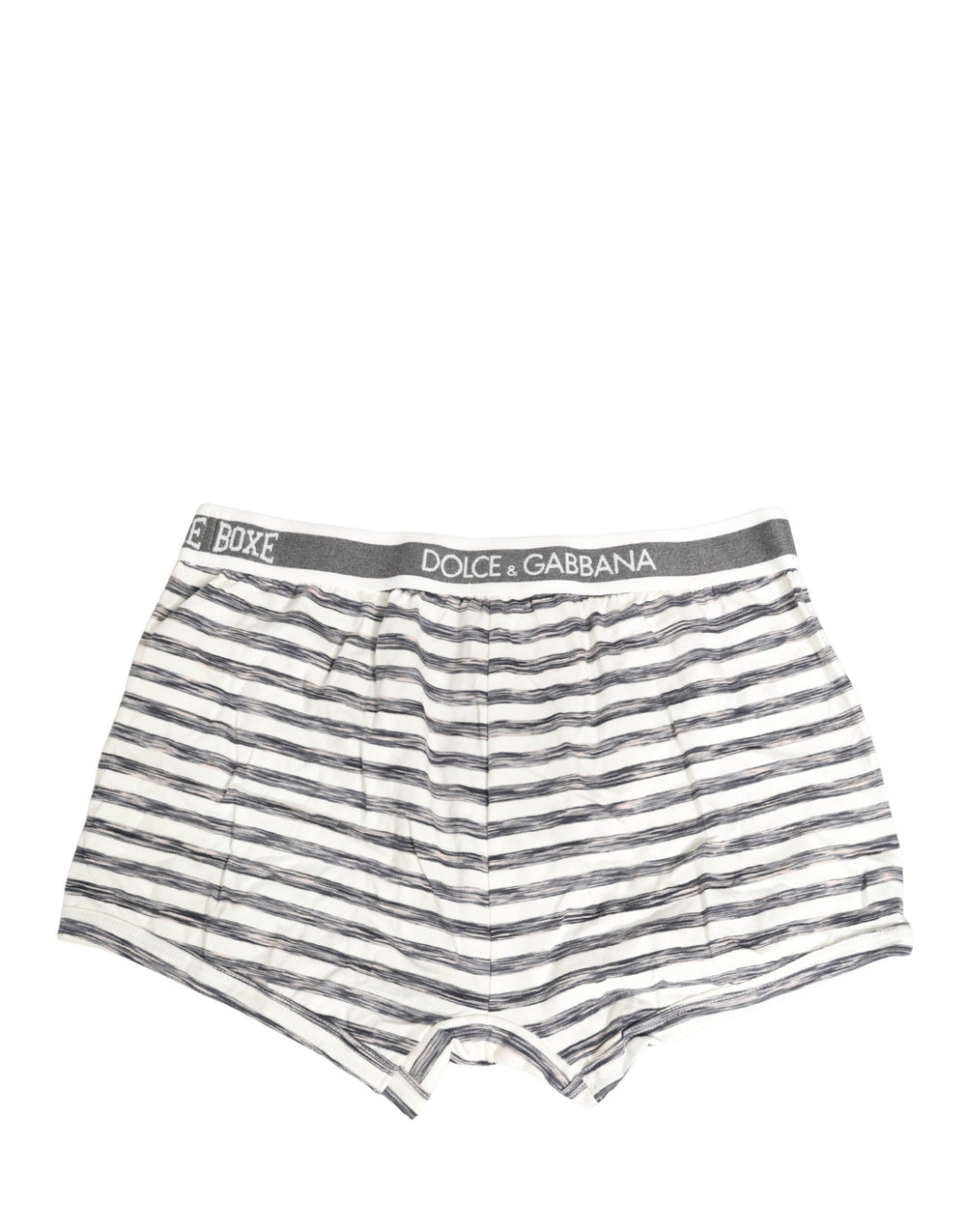 Dolce & Gabbana Striped Boxer Shorts in Grey and White