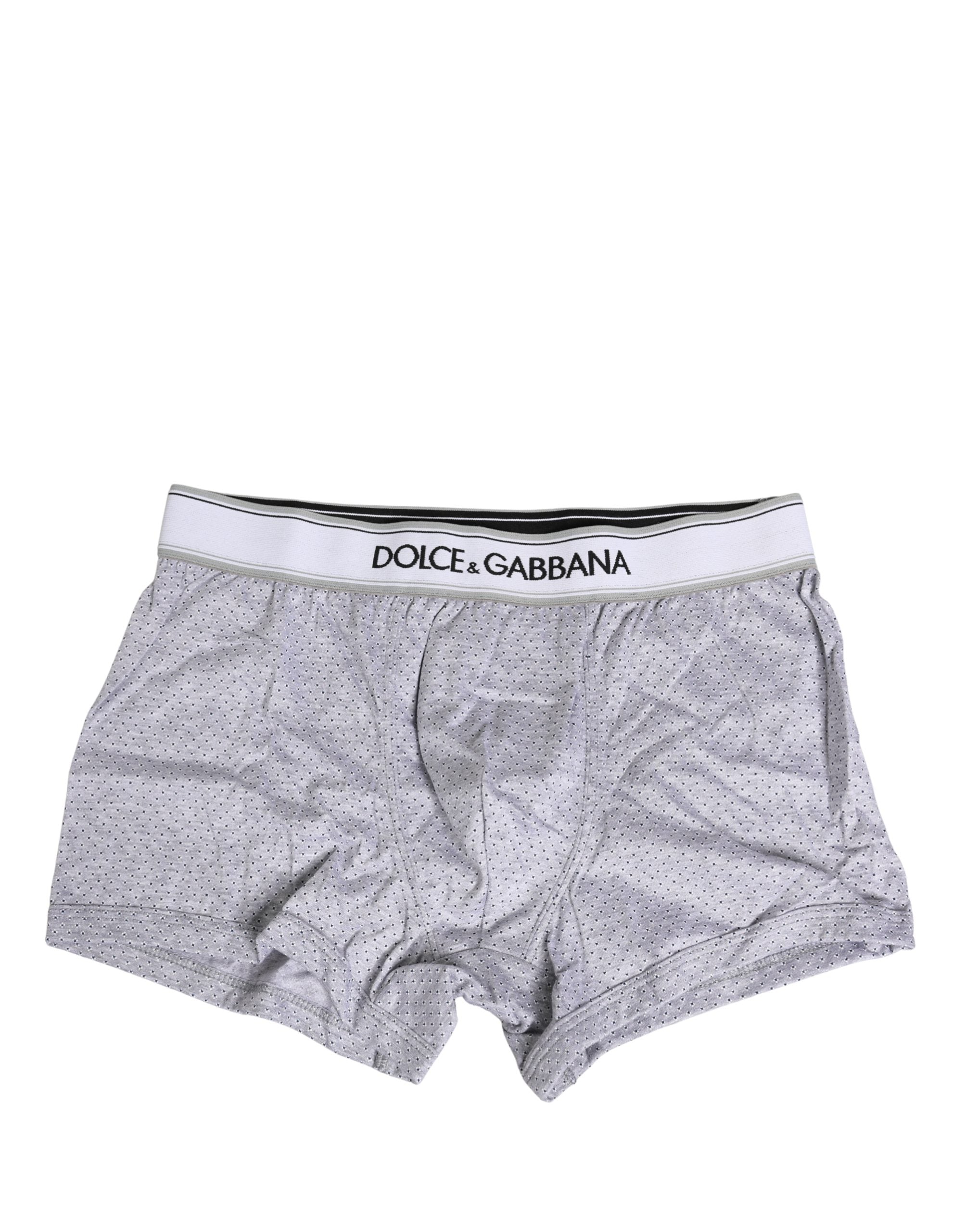 Dolce & Gabbana 100% Cotton Regular Boxer in Grey