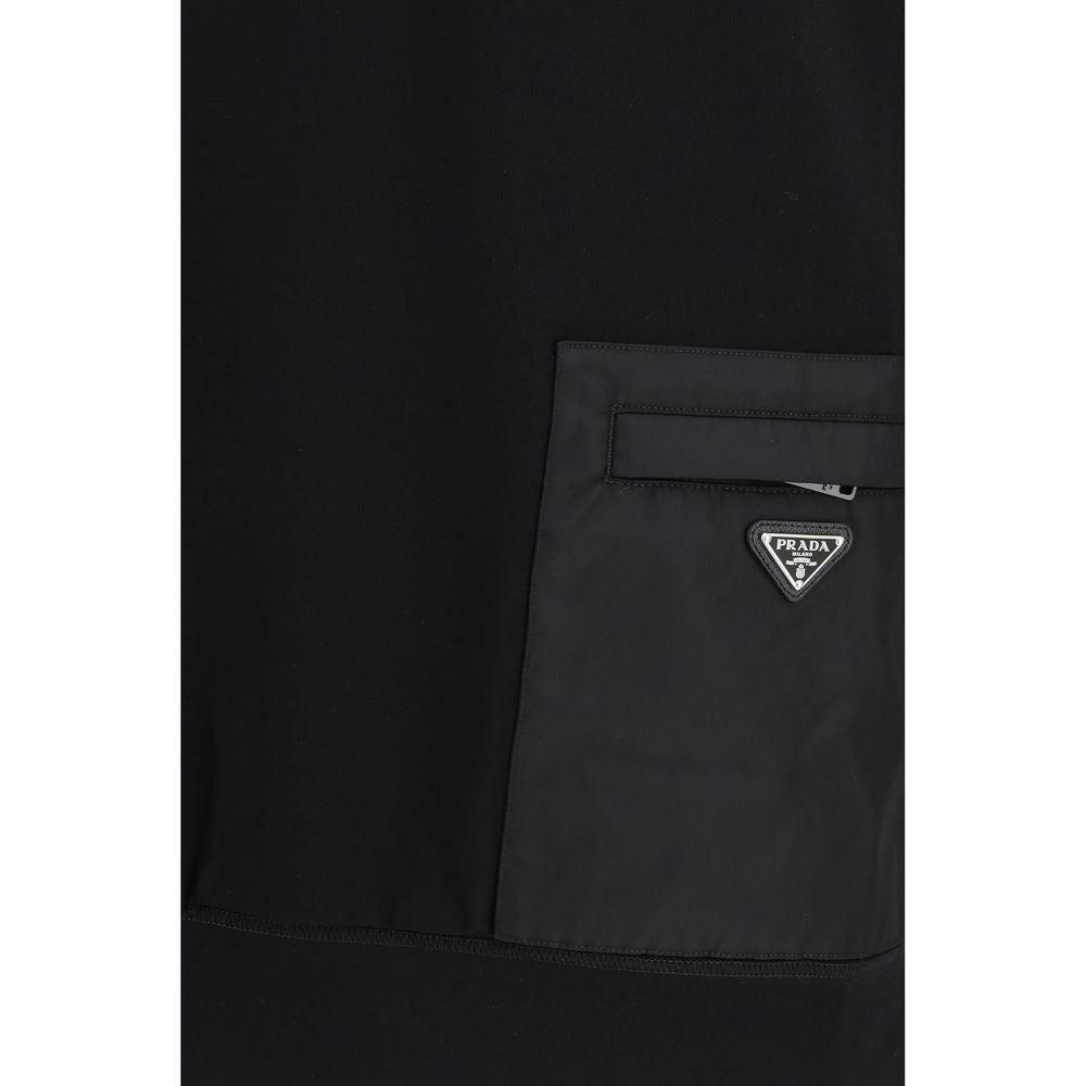 Prada Stretch Jersey Sweatshirt in Black