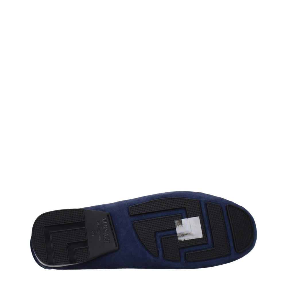 Versace Δερμάτινα Slip-On Loafers σε Μπλε