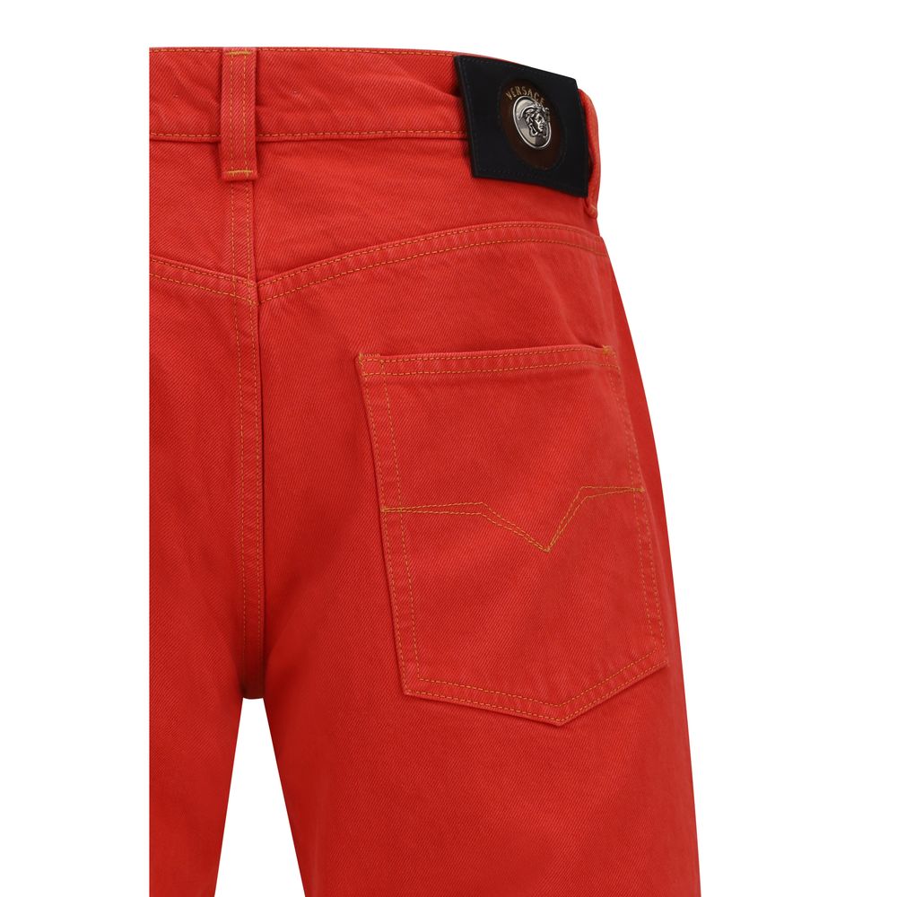 Versace Straight-Leg Colour-Block Denim Jeans in Multicolour