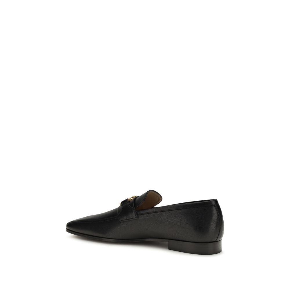 Valentino Garavani Goatskin Slip-On Loafers in Black