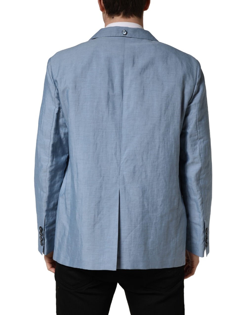 Dolce & Gabbana Linen Blazer in Light Blue