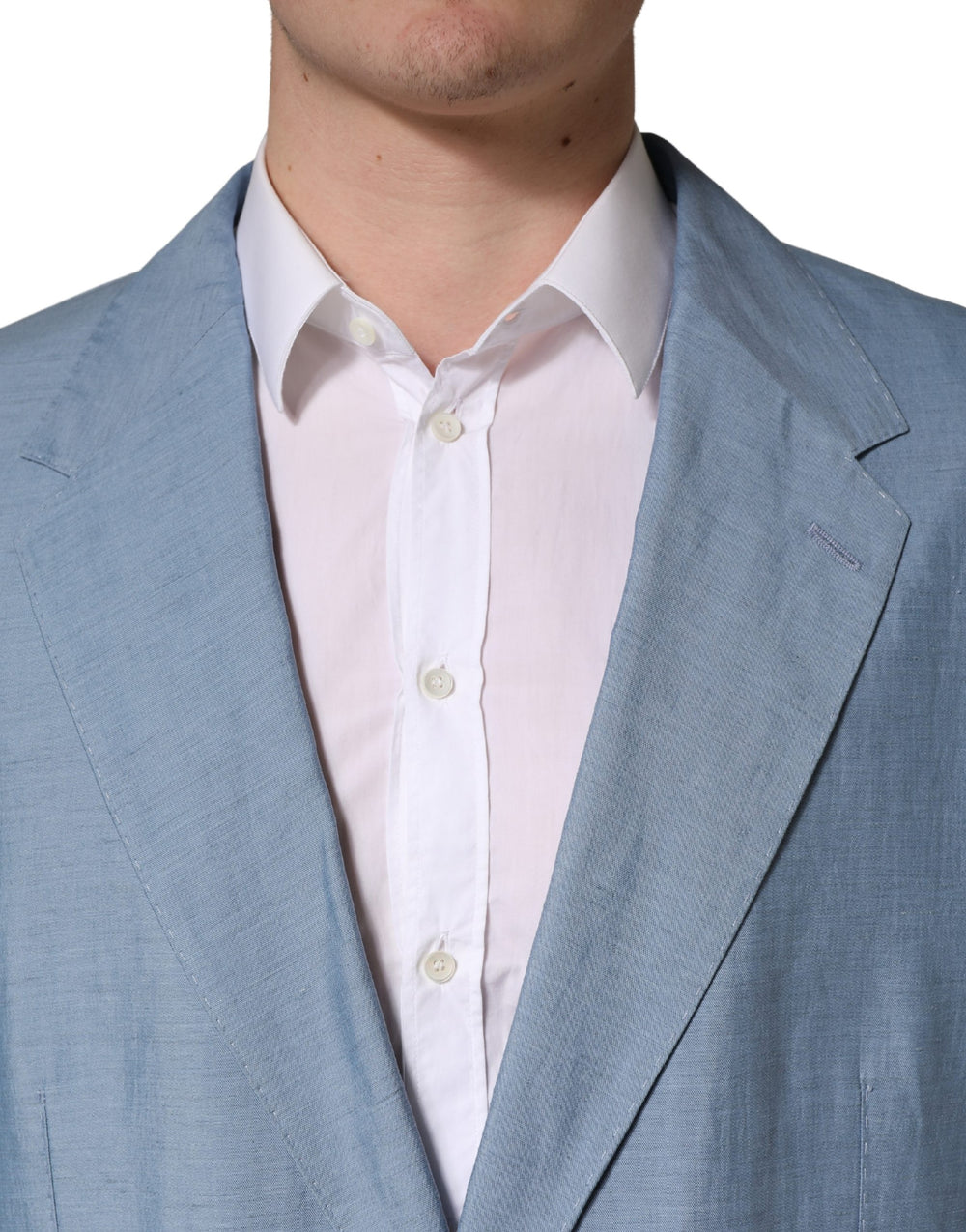 Dolce & Gabbana Linen Blazer in Light Blue