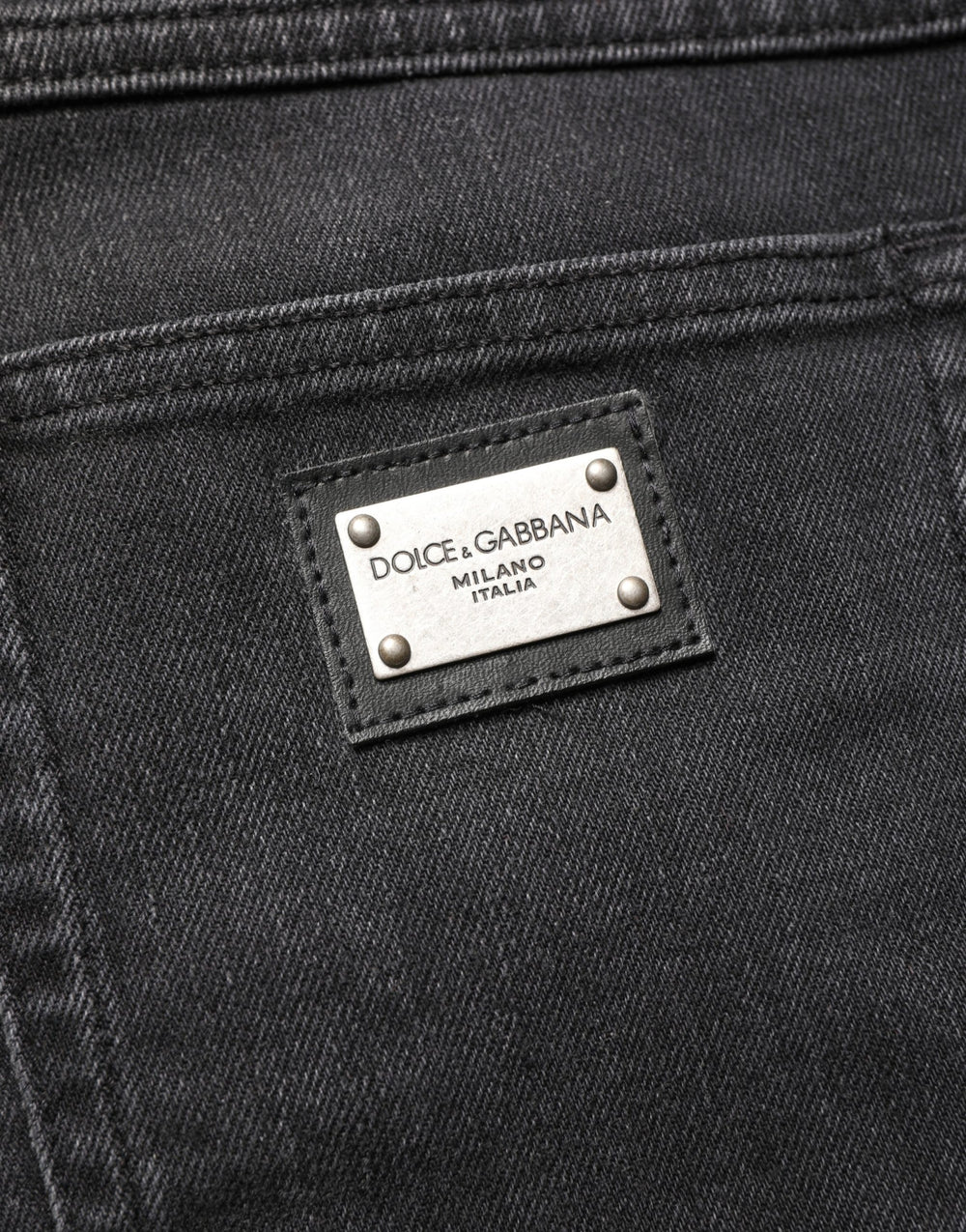 Dolce & Gabbana Cotton Stretch Skinny Jeans in Black