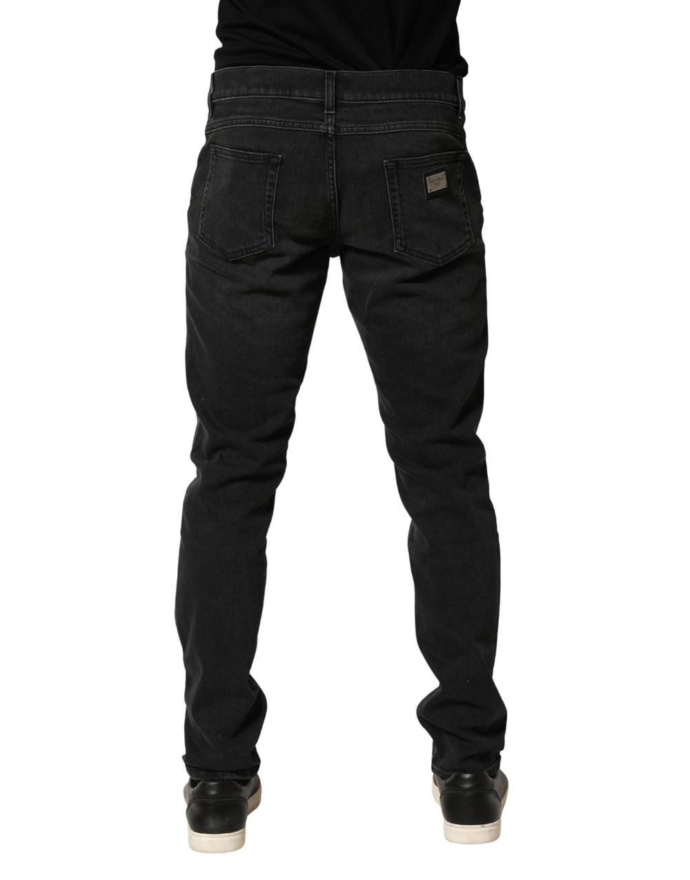 Dolce & Gabbana Cotton Stretch Skinny Jeans in Black