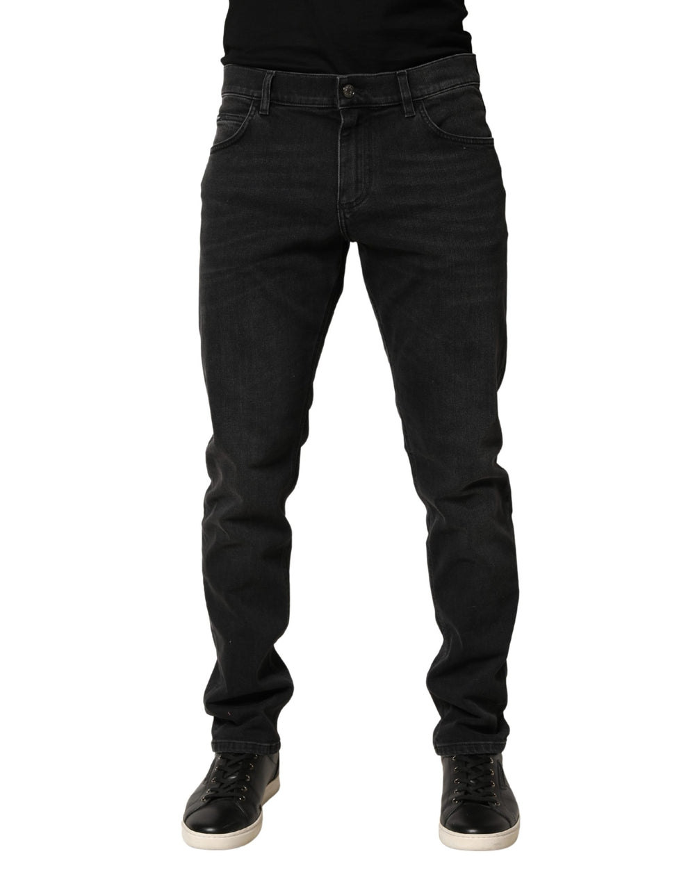 Dolce & Gabbana Cotton Stretch Skinny Jeans in Black