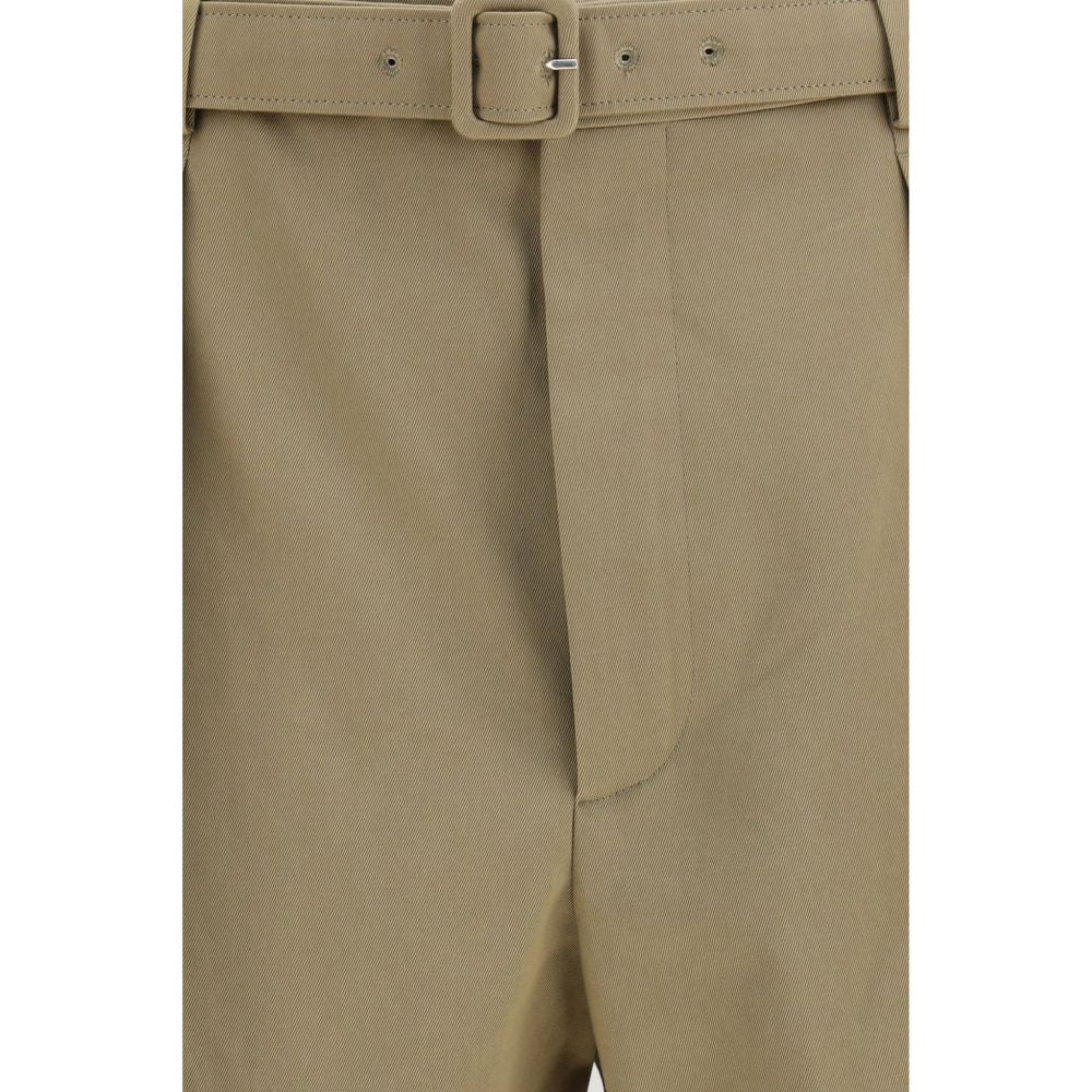 Saint Laurent Cotton Bermuda Shorts in Beige