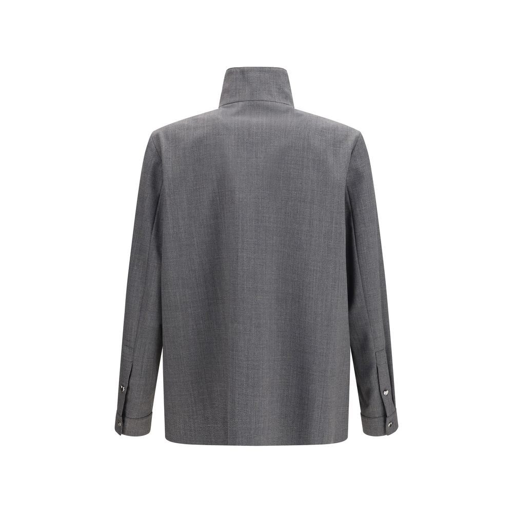 Valentino Mouliné Wool Shirt Jacket